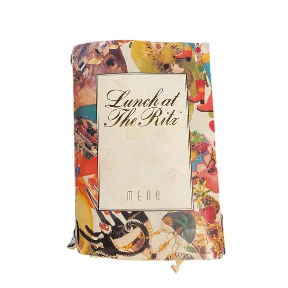 Vintage Lunch at the Ritz “Carte Du Jour” Alley Cat Trash Earrings